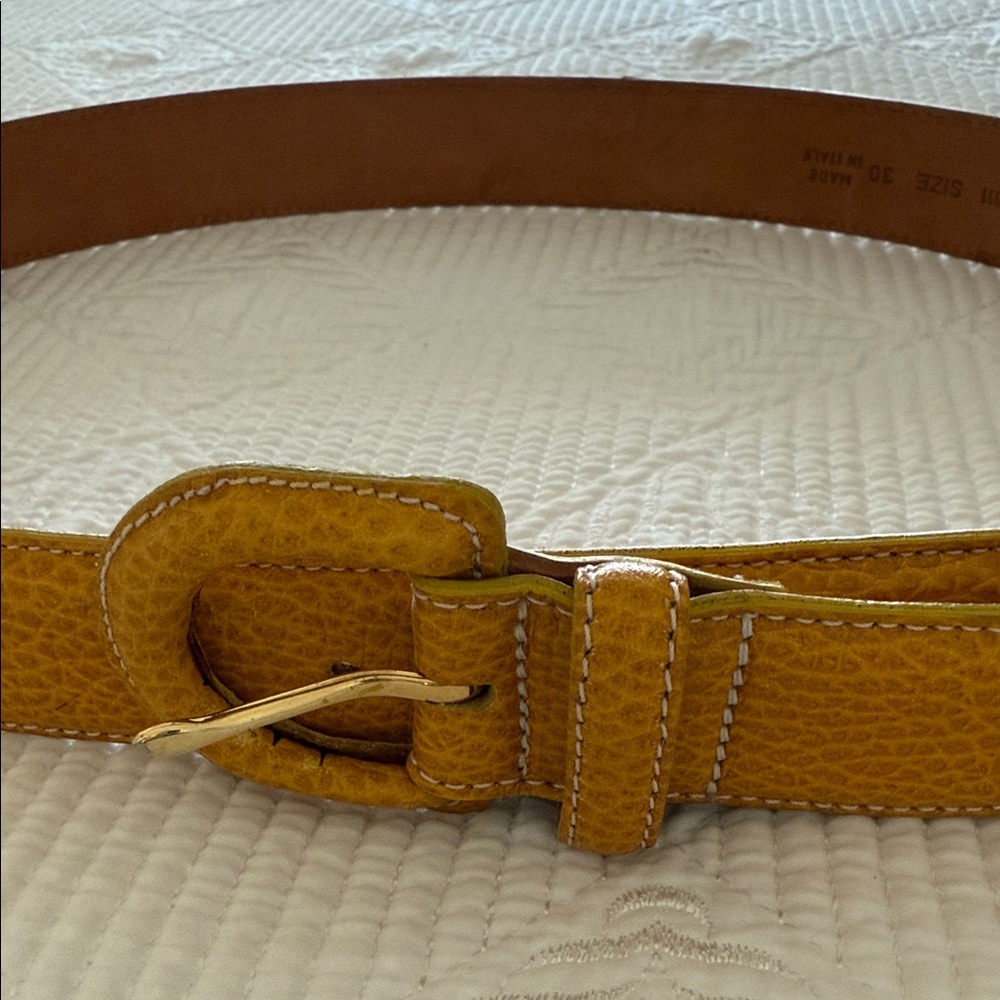 Banana Republic Mustard and Brown Women's Belt